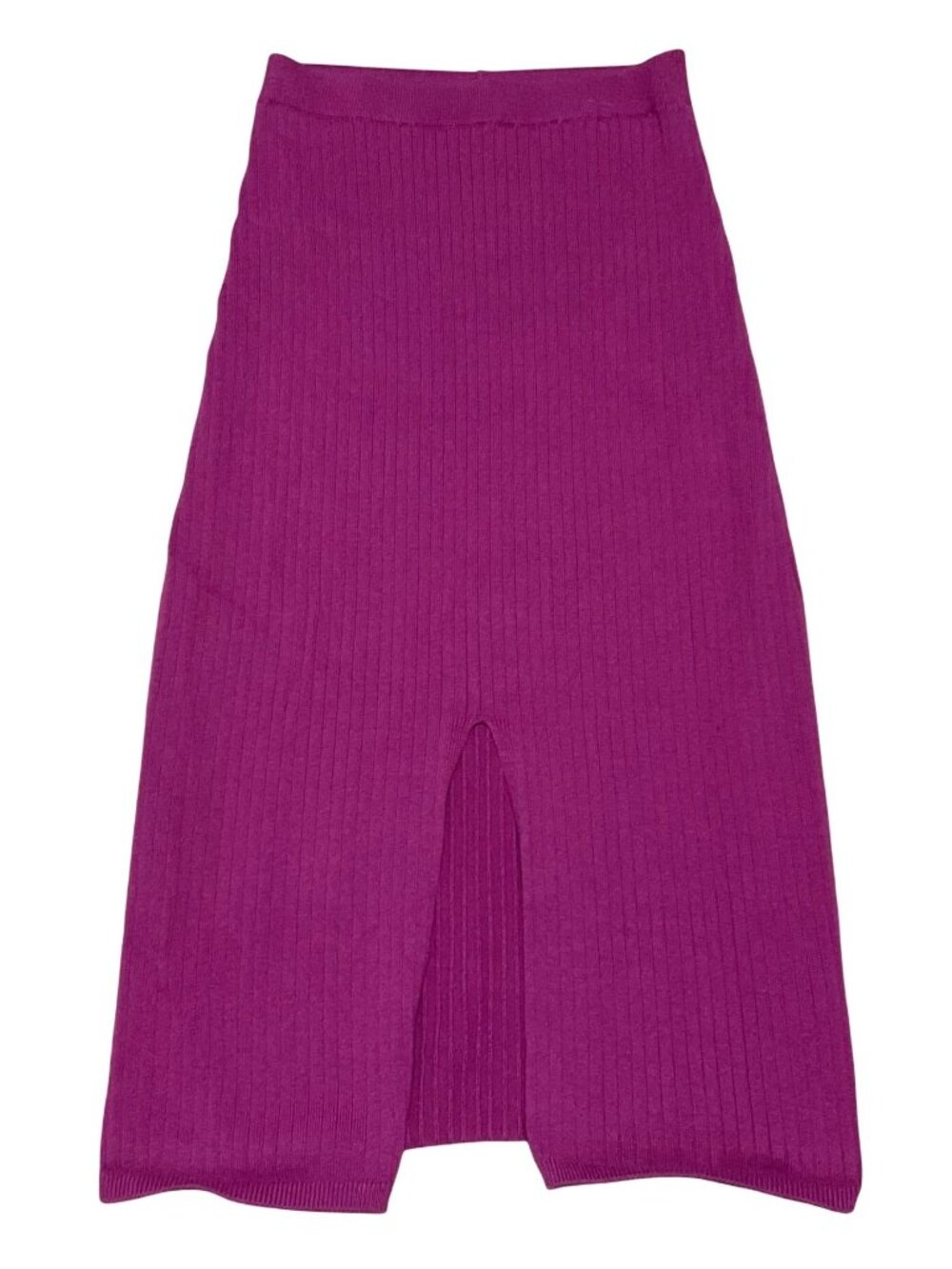 Free People Skyline Midi Skirt Sz Small Fuchsia Purple with Slit for Sexy Womens